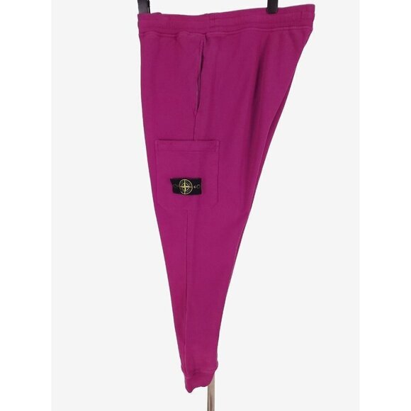 STONE ISLAND Mens 3XL XXXL Logo Patch Sweatpants in Magenta New/Defect $285US - Picture 7 of 12